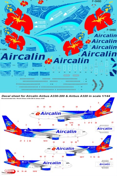 Aircalin Airbus A330-200 & Airbus A320 | Airlinerdecals